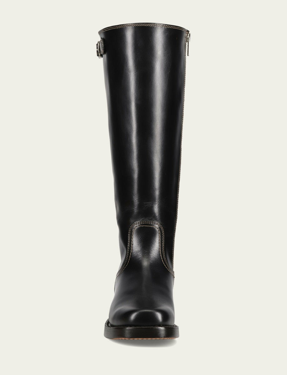 FRYE Women's Black Campus Low Heel Tall Riding Wide Calf Boot