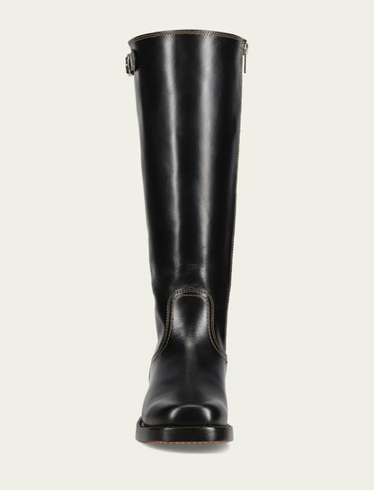 FRYE Women's Black Campus Low Heel Tall Riding Wide Calf Boot