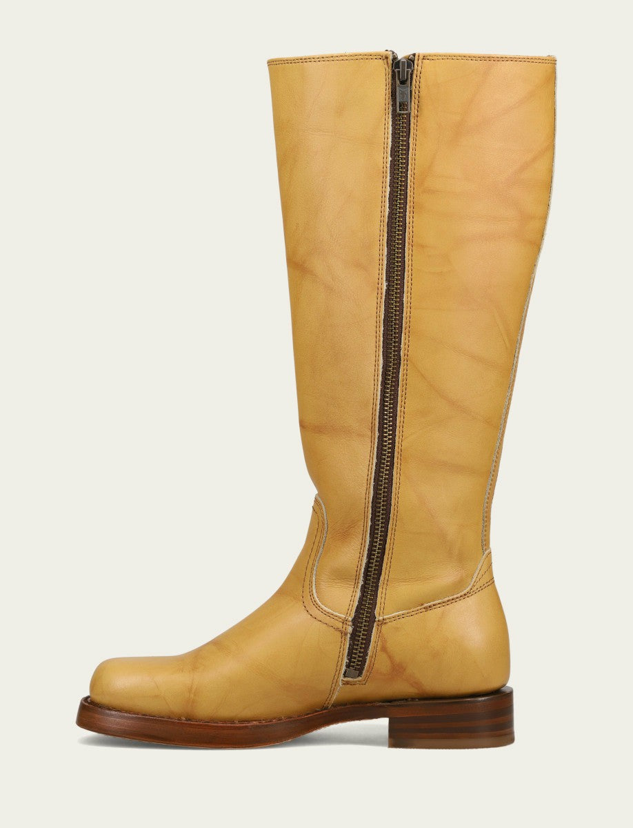 FRYE Women's Banana Campus Low Heel Tall Riding Wide Calf Boot