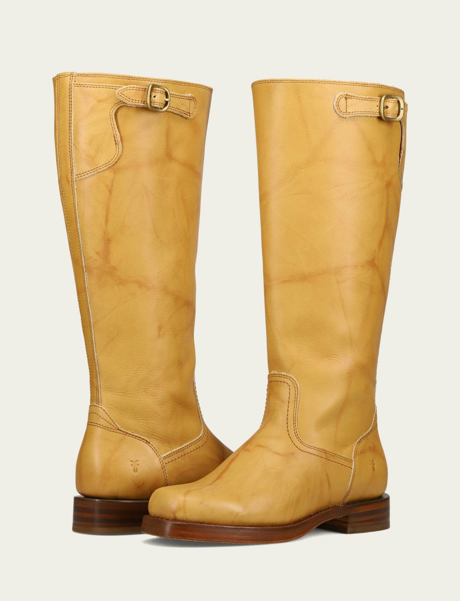 FRYE Women's Banana Campus Low Heel Tall Riding Wide Calf Boot
