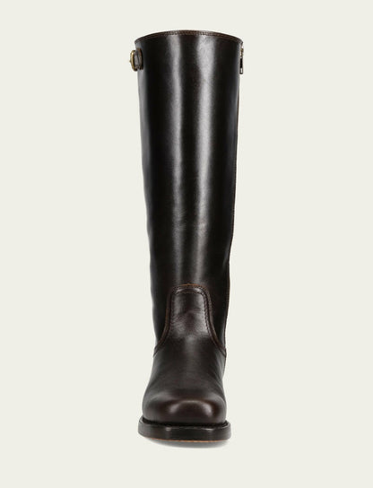 FRYE Women's Bourbon Campus Low Heel Tall Riding Wide Calf Boot