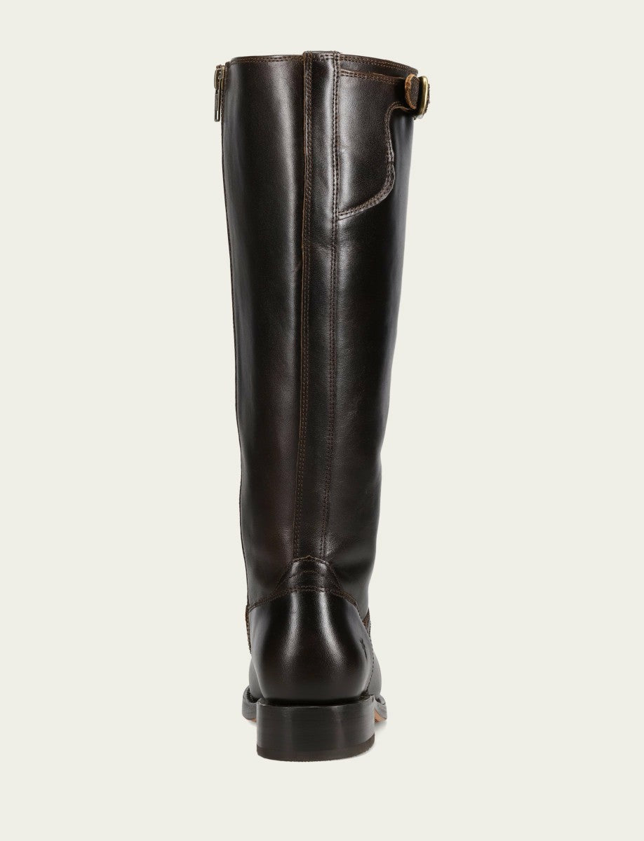FRYE Women's Bourbon Campus Low Heel Tall Riding Wide Calf Boot