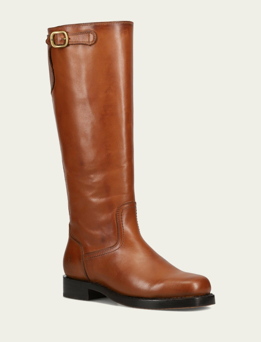 FRYE Women's Cognac Campus Low Heel Tall Riding Boot