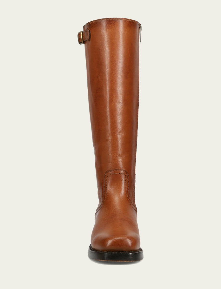 FRYE Women's Cognac Campus Low Heel Tall Riding Boot