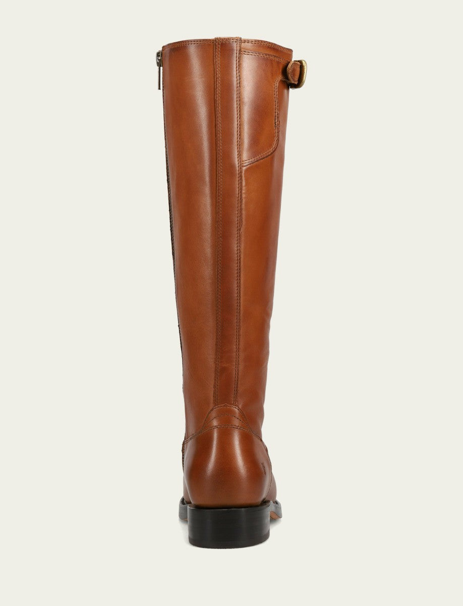 FRYE Women's Cognac Campus Low Heel Tall Riding Boot