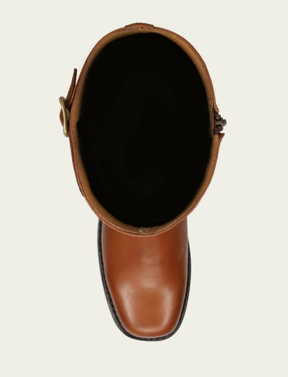 FRYE Women's Cognac Campus Low Heel Tall Riding Boot