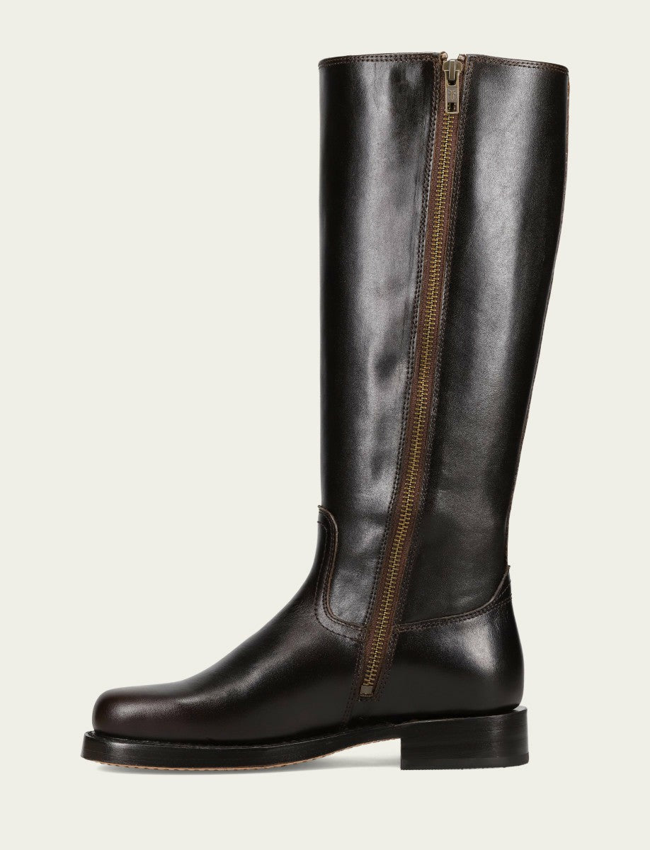 FRYE Women's Bourbon Campus Low Heel Tall Riding Boot