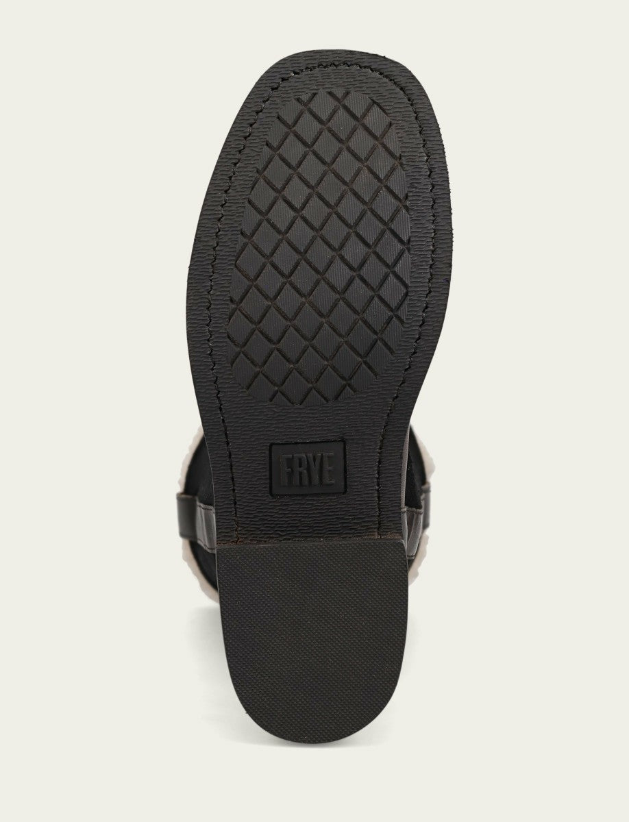 FRYE Women's Black Campus Low Heel Mid Shearling Boot