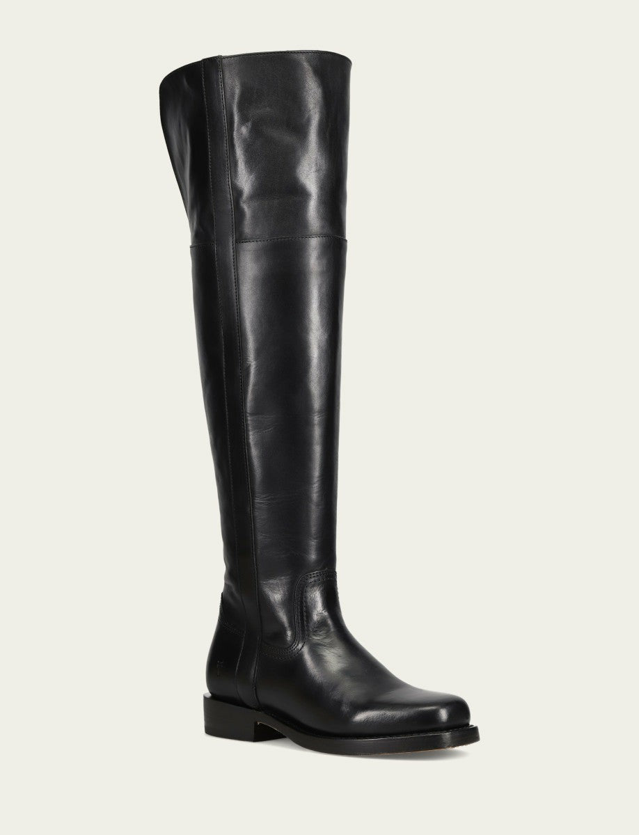 FRYE Women's Black Campus Low Heel Over The Knee Boot