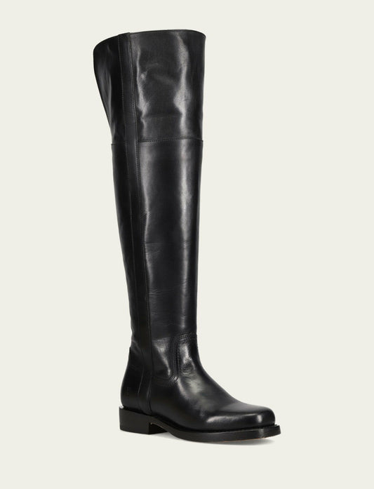 FRYE Women's Black Campus Low Heel Over The Knee Boot