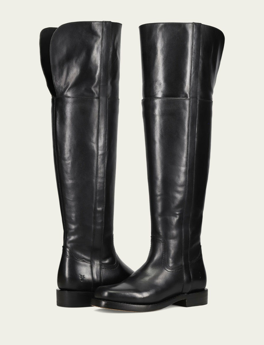 FRYE Women's Black Campus Low Heel Over The Knee Boot