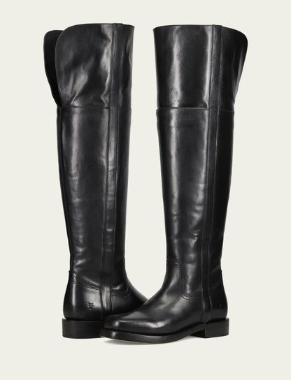 FRYE Women's Black Campus Low Heel Over The Knee Boot