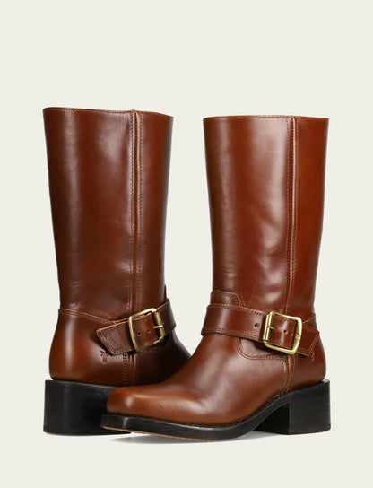 FRYE Women's Saddle Campus Buckle Boot