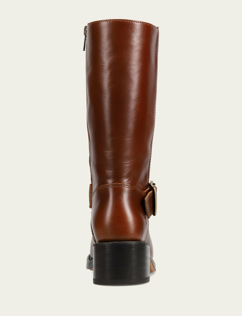 FRYE Women's Saddle Campus Buckle Boot