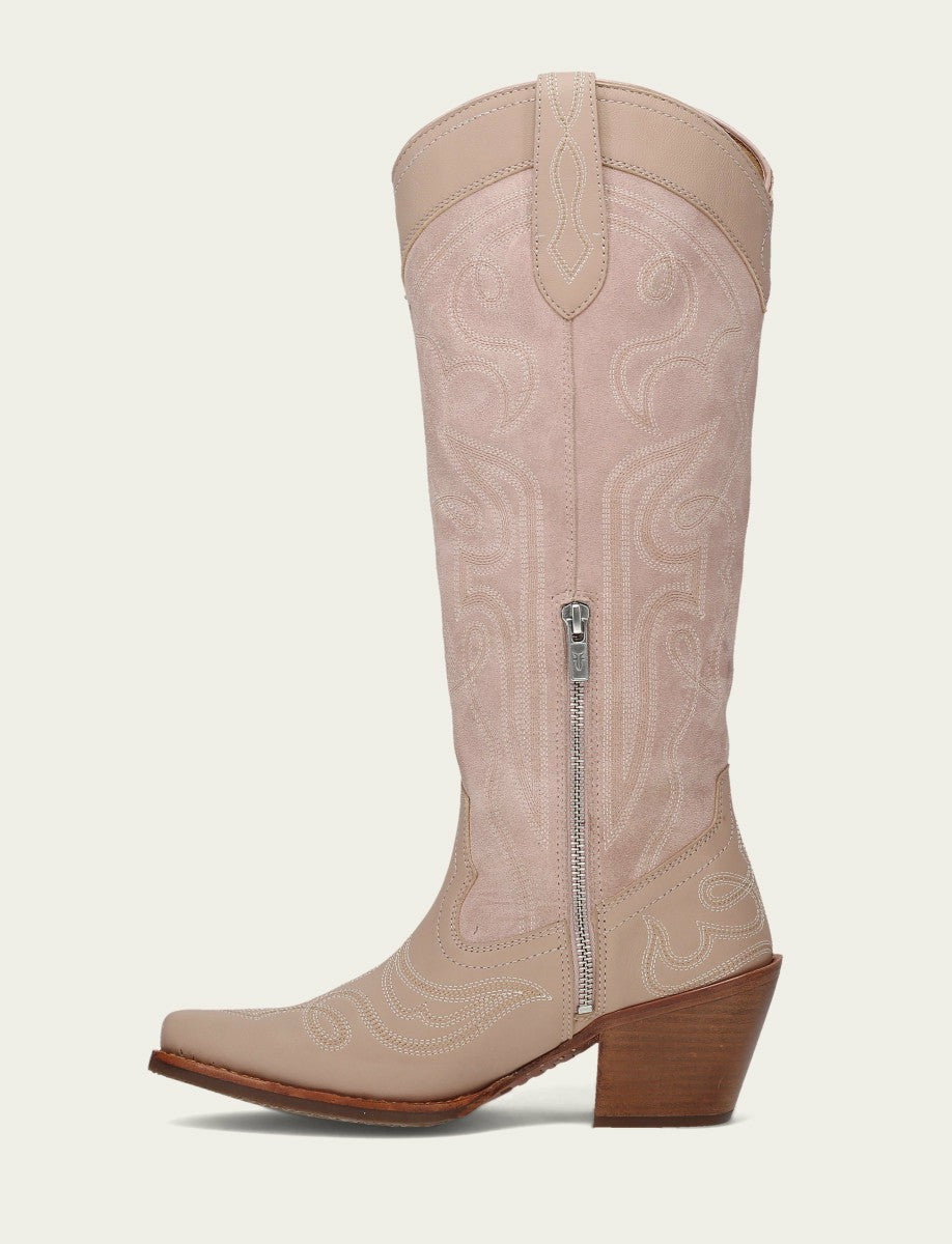 FRYE Women’s Rosa Laila Double F Deco Leather Tall Boots
