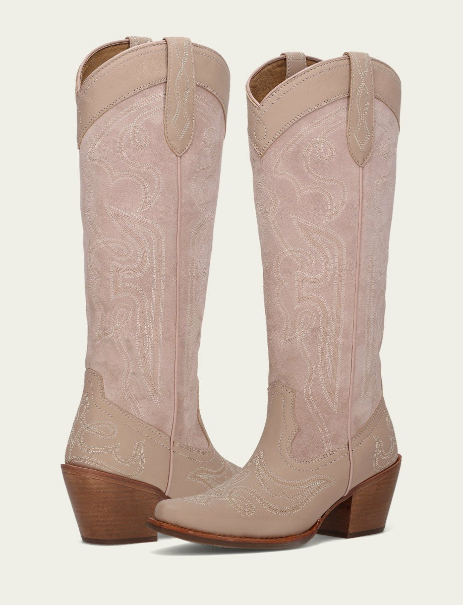 FRYE Women’s Rosa Laila Double F Deco Leather Tall Boots