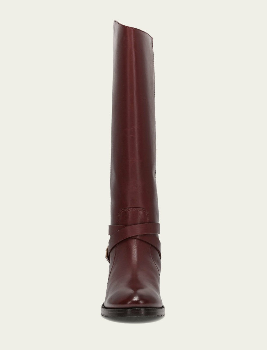 FRYE Women's Merlot Melissa Belted Riding Boot