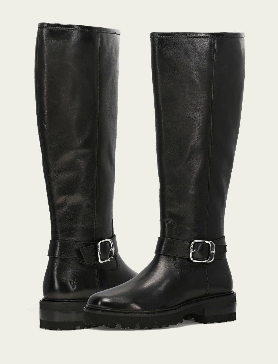 FRYE Women's Black Olivia Buckle Tall Boot
