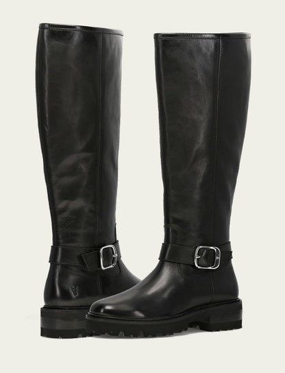 FRYE Women's Black Olivia Buckle Tall Boot