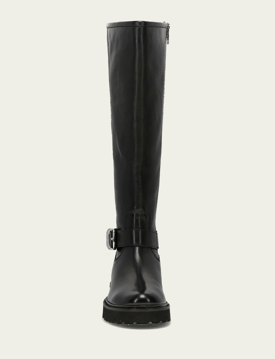 FRYE Women's Black Olivia Buckle Tall Boot