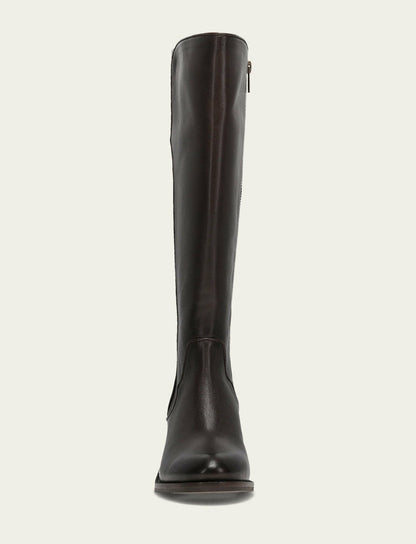 FRYE Women's Dark Brown Carson 2 Piping Tall Boot