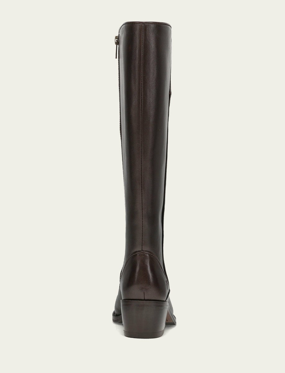 FRYE Women's Dark Brown Carson 2 Piping Tall Boot