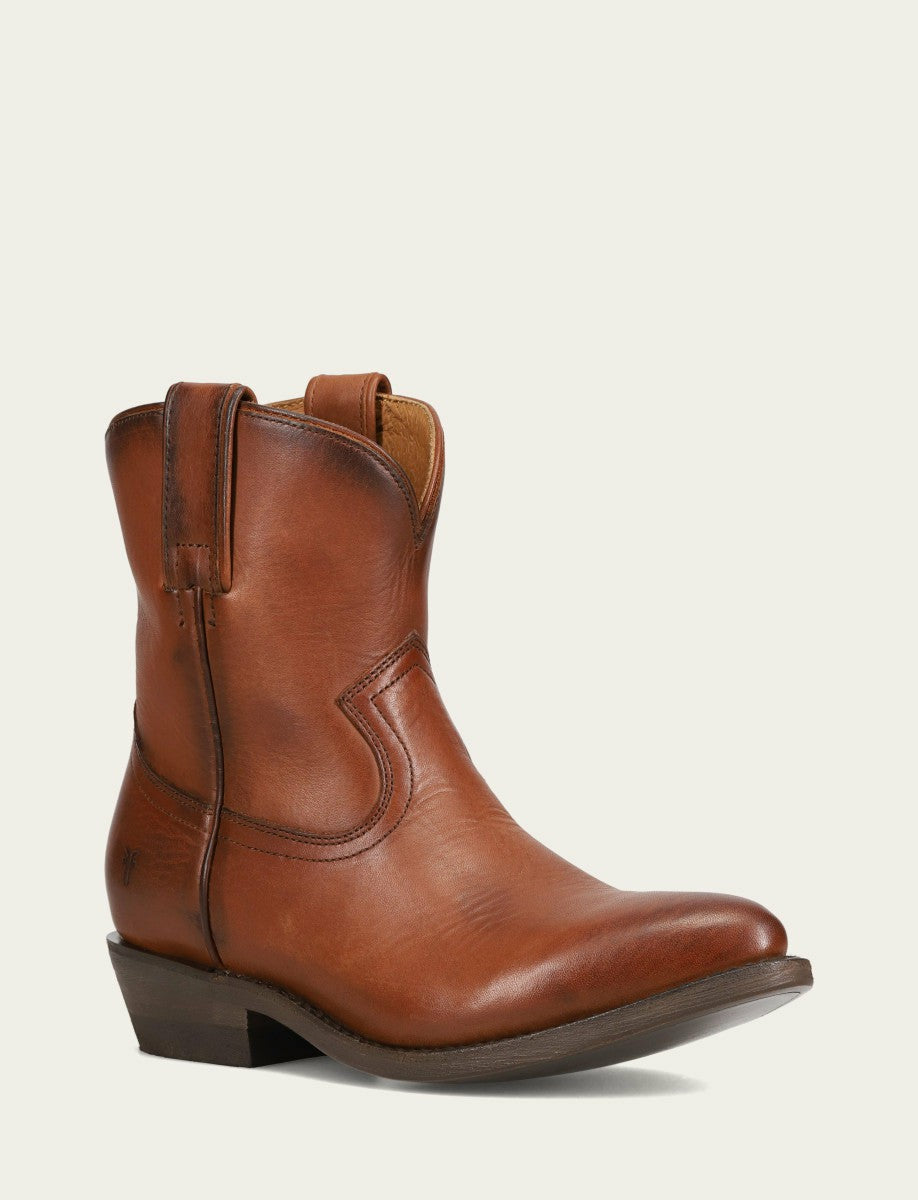 FRYE Women’s Cognac Billy Short Leather Booties