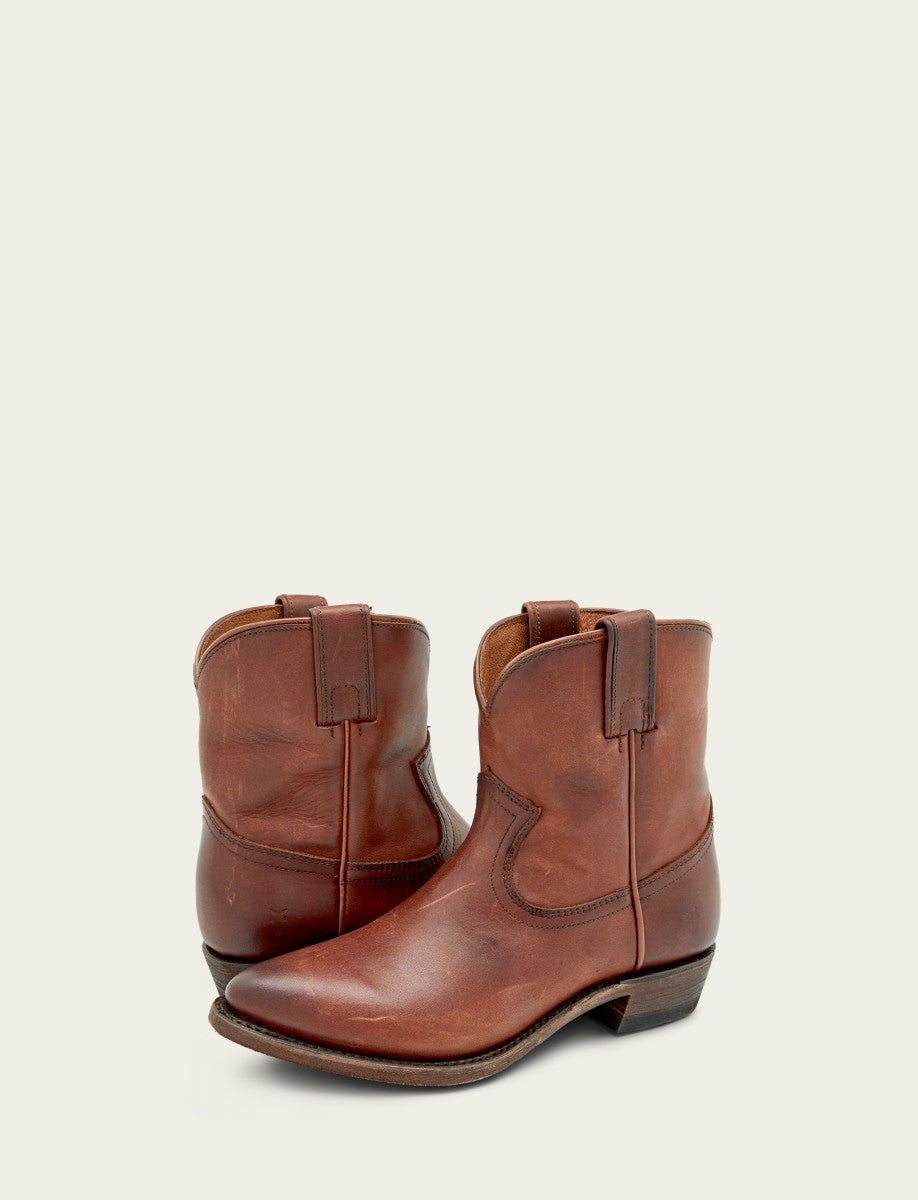 FRYE Women’s Cognac Billy Short Leather Booties