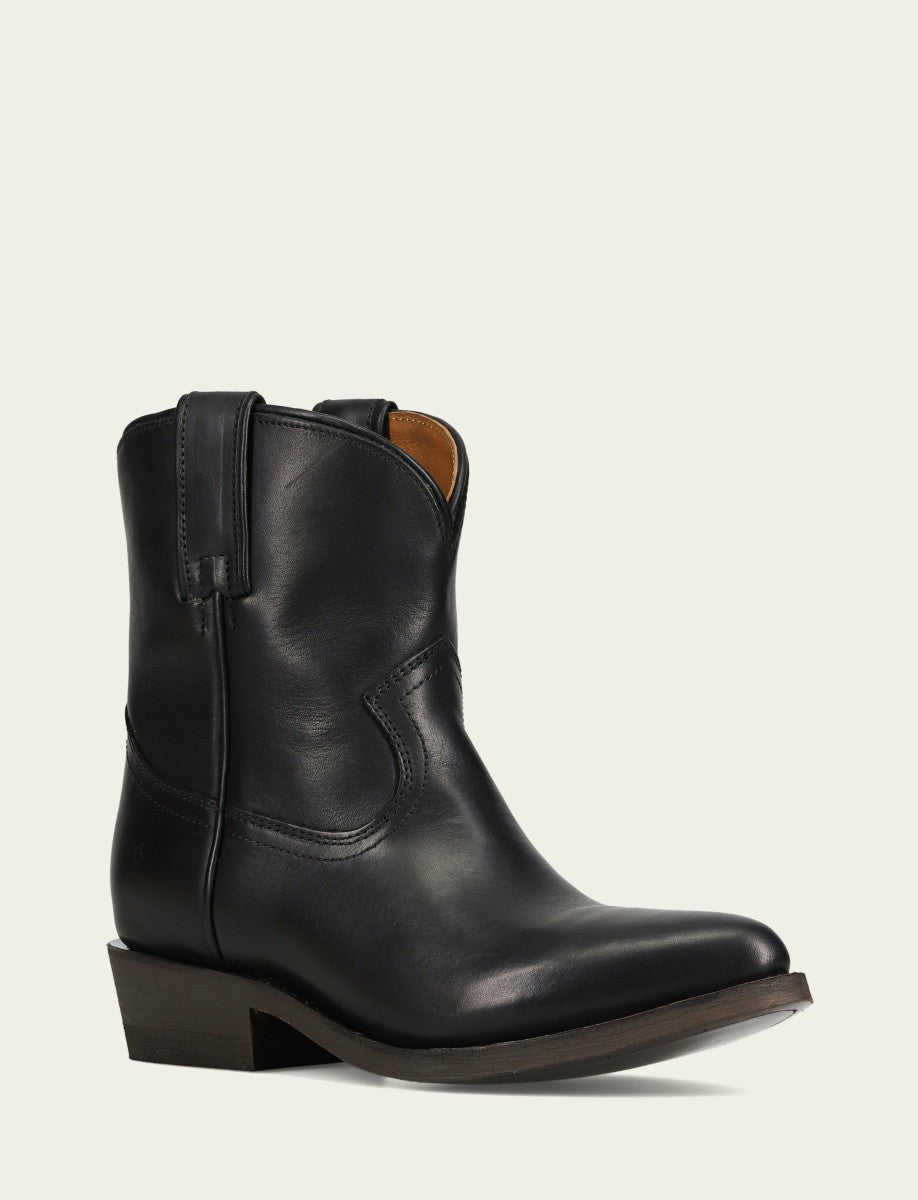 FRYE Women's Black Billy Short Leather Bootie