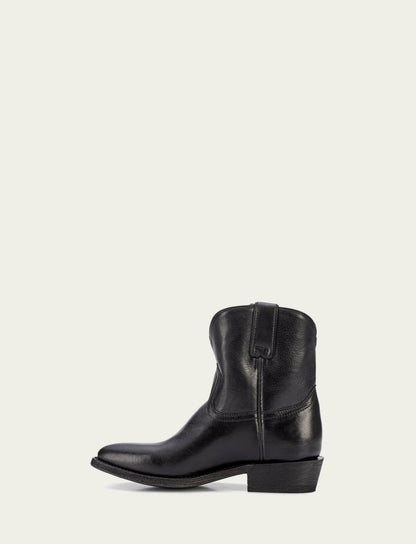 FRYE Women's Black Billy Short Leather Bootie
