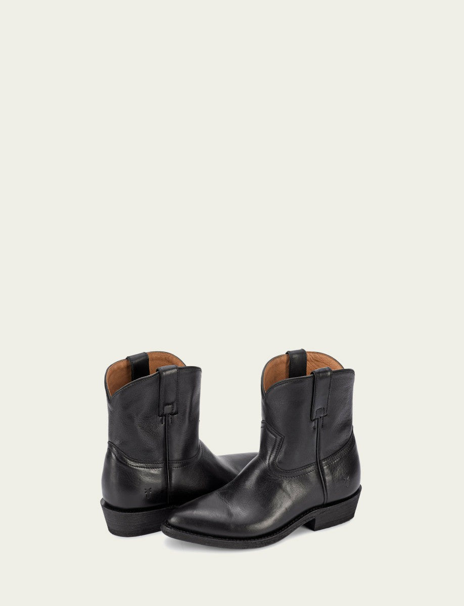 FRYE Women's Black Billy Short Leather Bootie