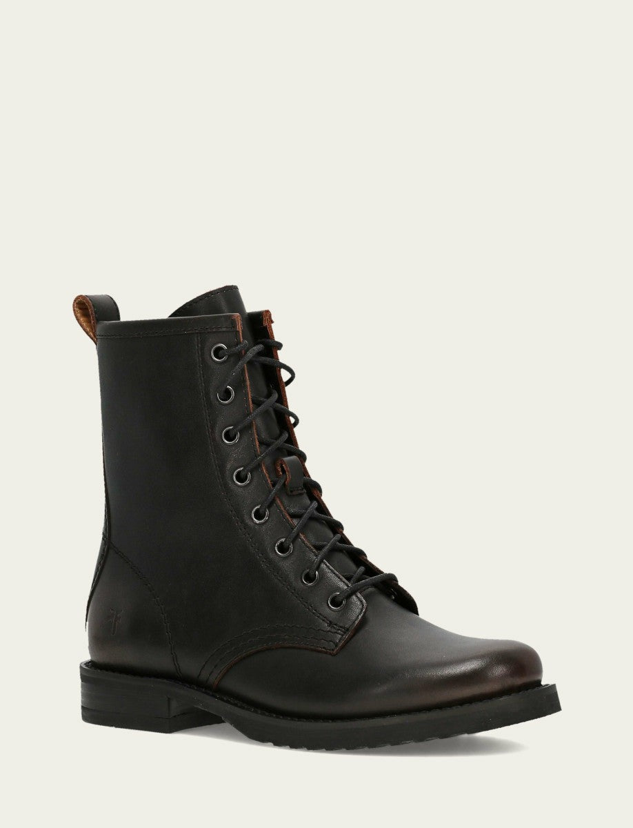 FRYE Women's Antique Brown Veronica Flex Combat Boot