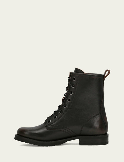 FRYE Women's Antique Brown Veronica Flex Combat Boot