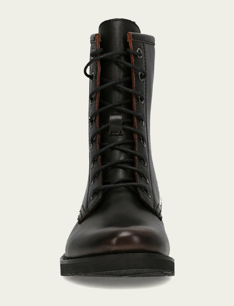 FRYE Women's Antique Brown Veronica Flex Combat Boot