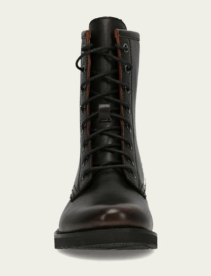 FRYE Women's Antique Brown Veronica Flex Combat Boot