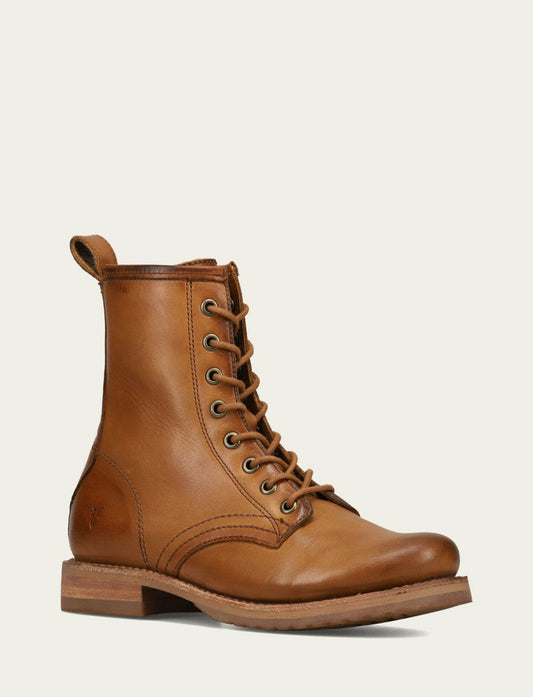 FRYE Women's Caramel Veronica Flex Combat Bootie