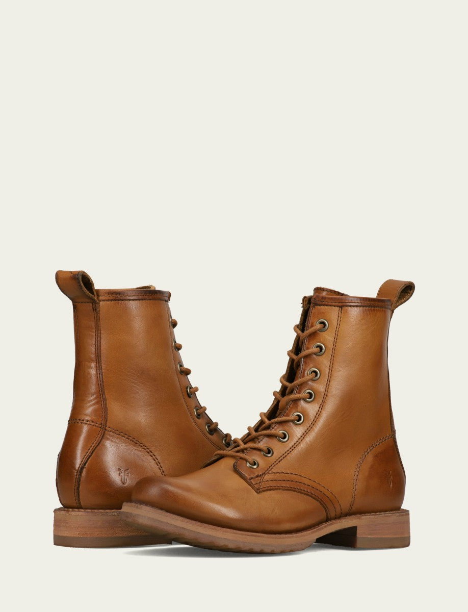 FRYE Women's Caramel Veronica Flex Combat Bootie