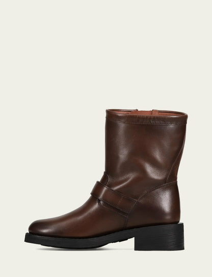 FRYE Women's Taupe Viv Short Engineer Bootie