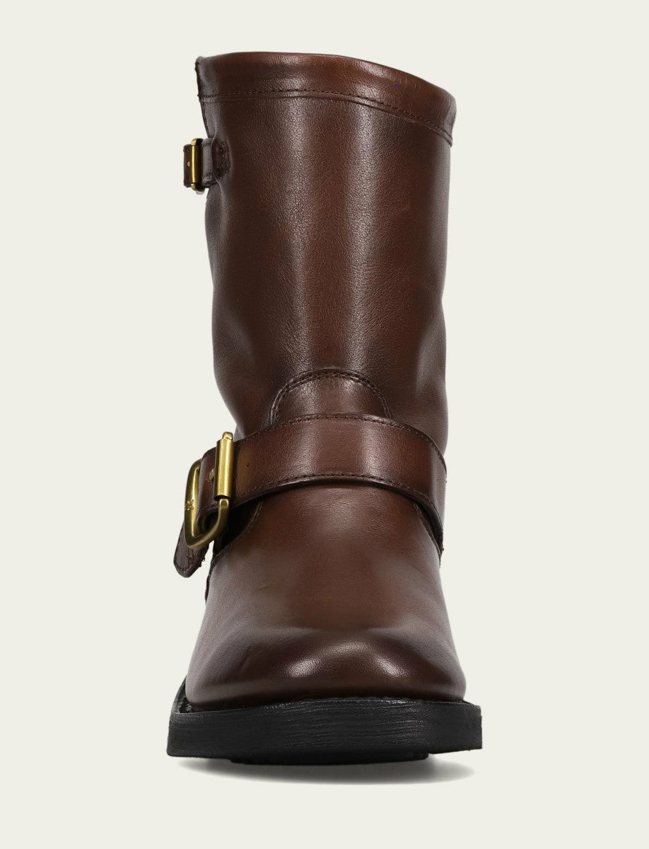 FRYE Women's Taupe Viv Short Engineer Bootie