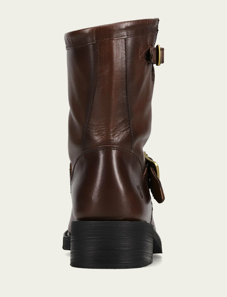 FRYE Women's Taupe Viv Short Engineer Bootie