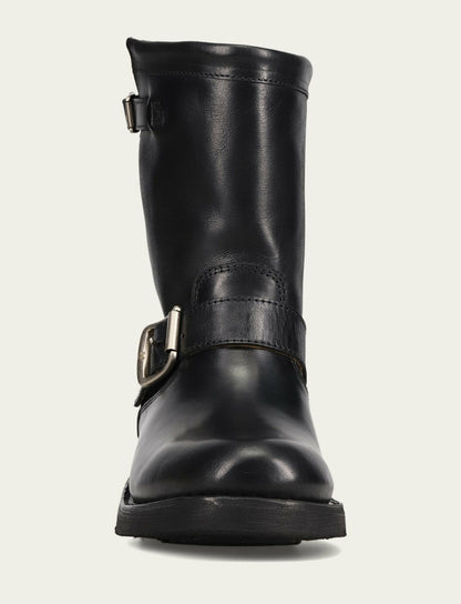 FRYE Women's Black Viv Short Engineer Bootie