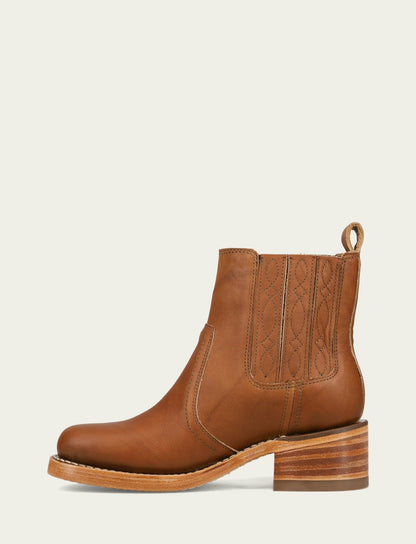 FRYE Women's Saddle Campus Chelsea Booties