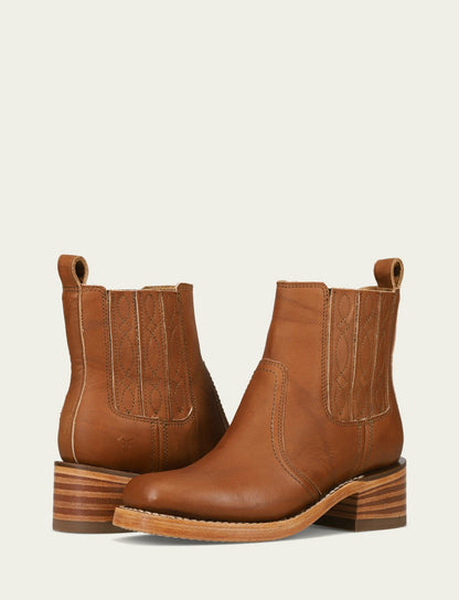 FRYE Women's Saddle Campus Chelsea Booties