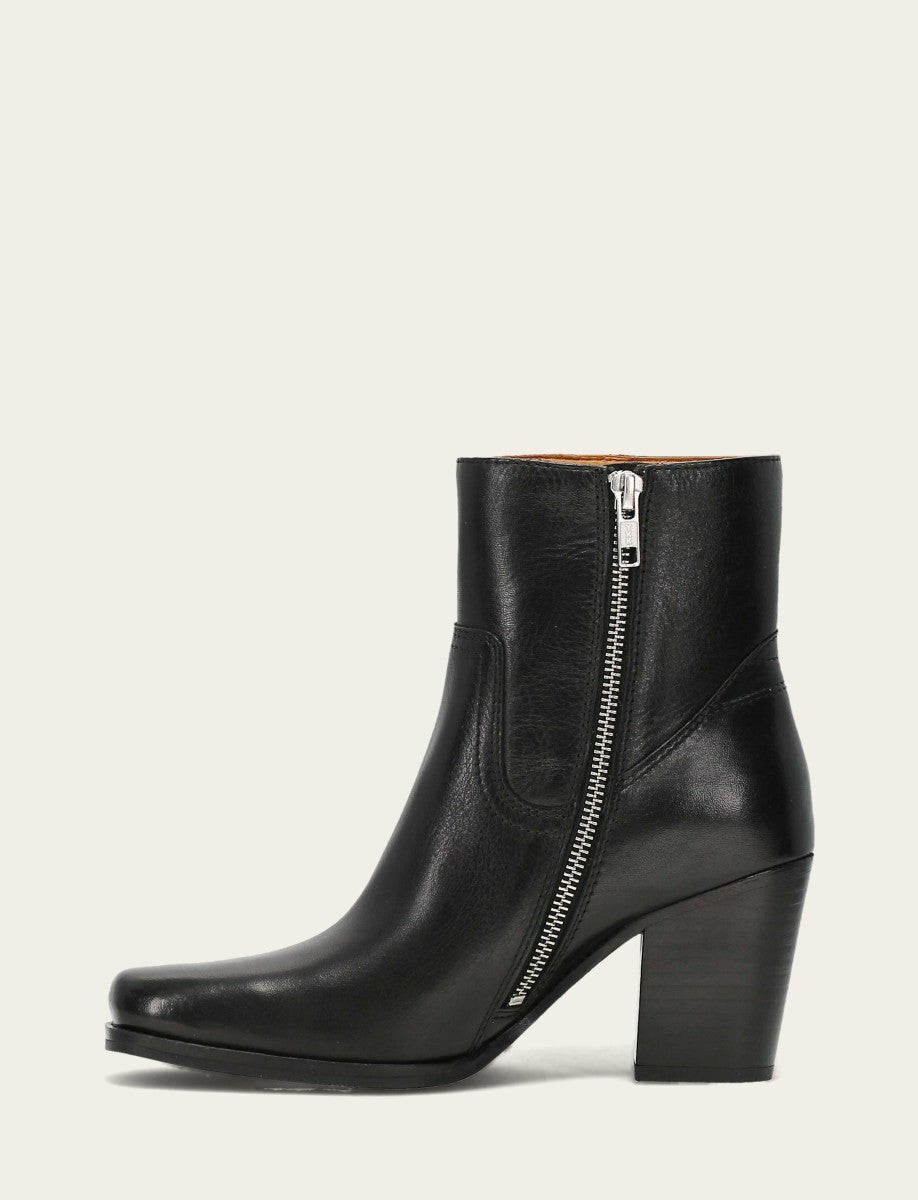 FRYE Women's Black Shiloh Zip Booties