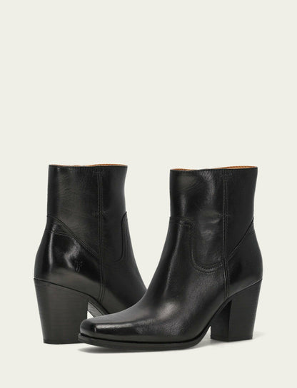 FRYE Women's Black Shiloh Zip Booties