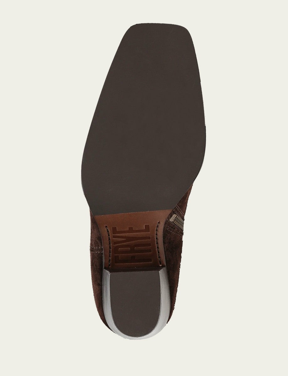 FRYE Women's Chocolate Suede Shiloh Zip Bootie