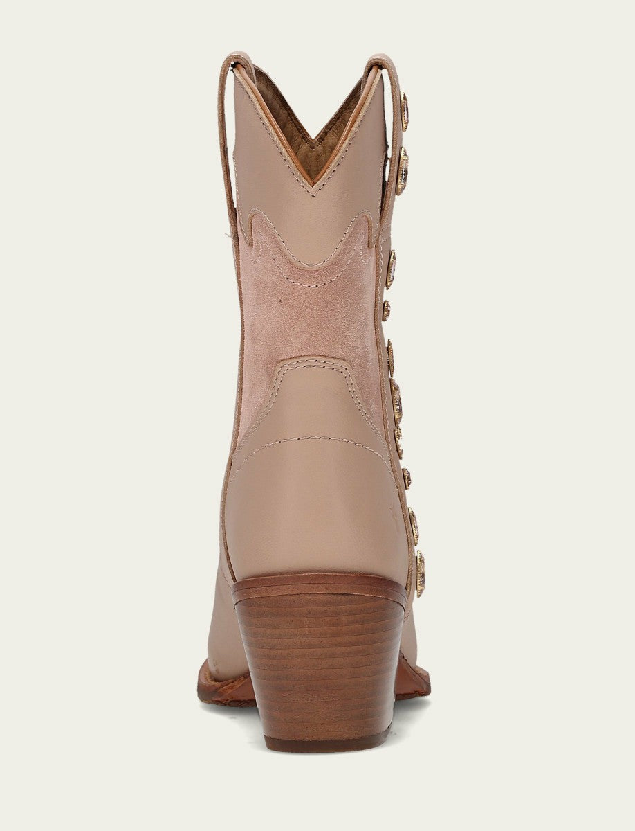 FRYE Women’s Rosa Leather Laila Short Rhinestone Booties