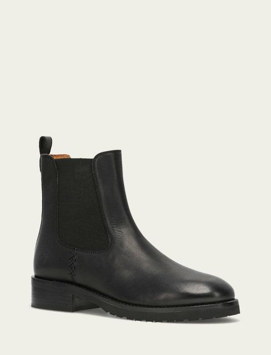 FRYE Women's Black Melissa Lug Chelsea Boot