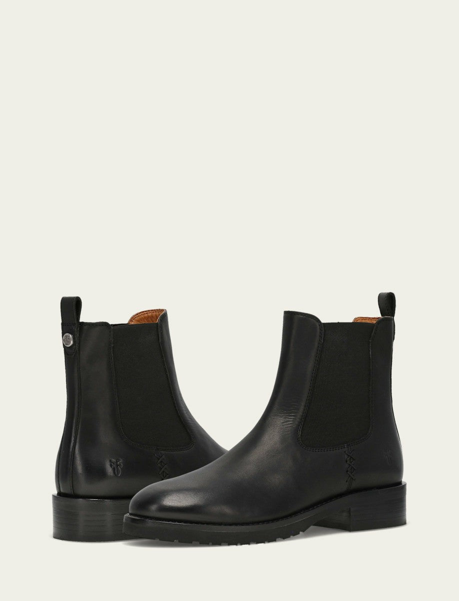FRYE Women's Black Melissa Lug Chelsea Boot