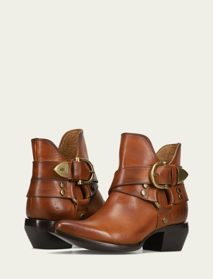 FRYE Women's Caramel Sacha Multi Strap Booties